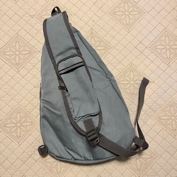 Crossbody Sling Backpack, Grey and Pink - Picture 7 of 9